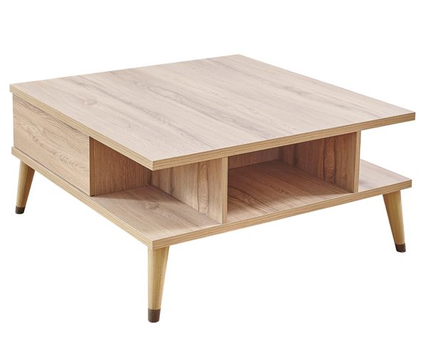 TABLE BASSE ANTIGO 1075*1075*101 COULEUR WALNUT