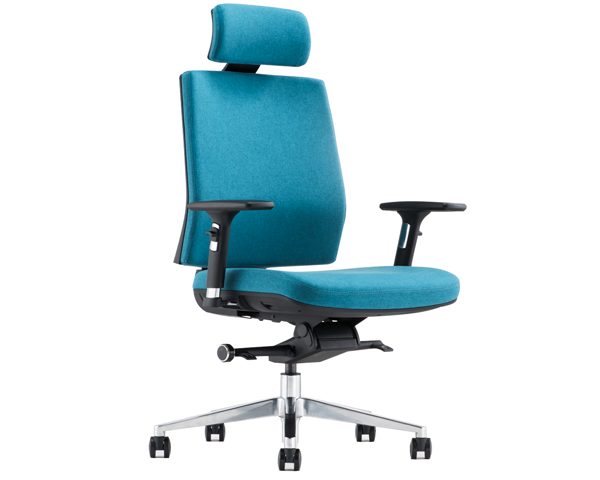 FAUTEUIL DOSSIER HAUT EN TISSU KB021H NOIR