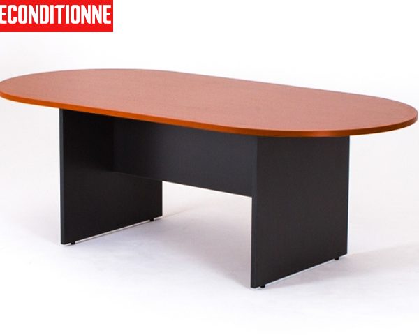 TABLE DE REUNION OVAL 8-10 PLS BL OV2412 2400*1200*750 CHERY BLK RECO
