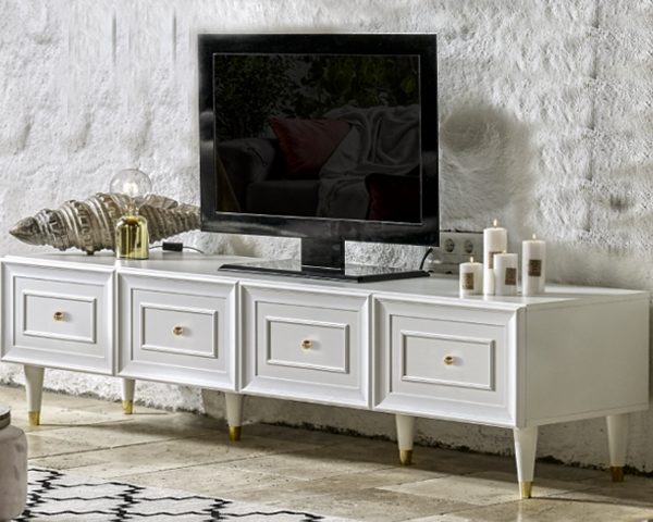 MEUBLE TV CHLOE 1775*552*60 COULEUR BLANCHE