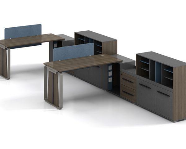 STATION DE TRAVAIL 2 PLACES CQ20 P07B-2B 3700x2465x750 CLR NORTH EURO