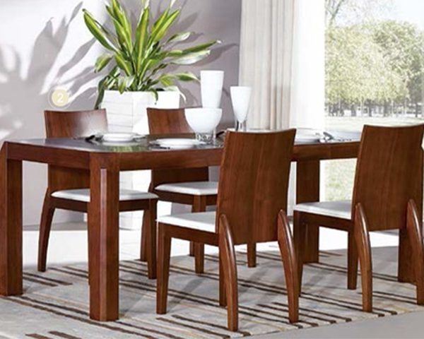TABLE A MANGER 8 PLCS 623 30*90*76 307# light walnut SANS CHAISE dest