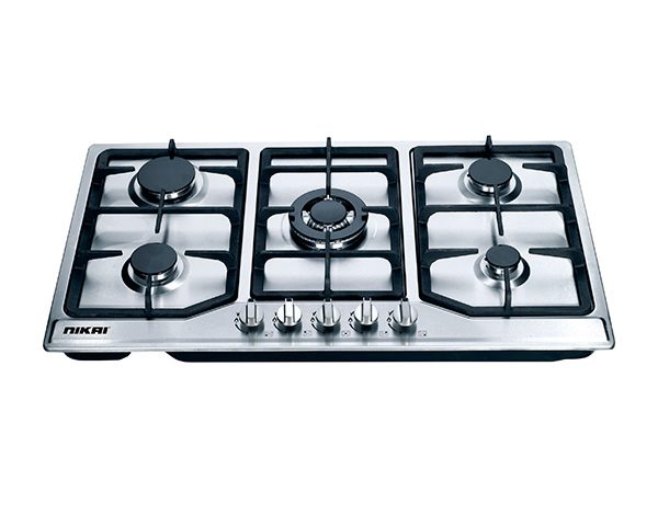PLAQUE CUISSON ENCASTRABLE 5 FEUX A GAZ NIKAI NGH5005N INOX 86*50*12