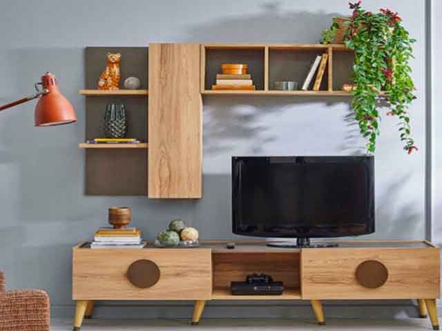 MEUBLE TV ANTIGO 2275*520*68 COULEUR WALNUT