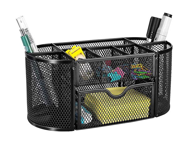 ORGANISEUR DE BUREAU EN METAL HY1002 NOIR