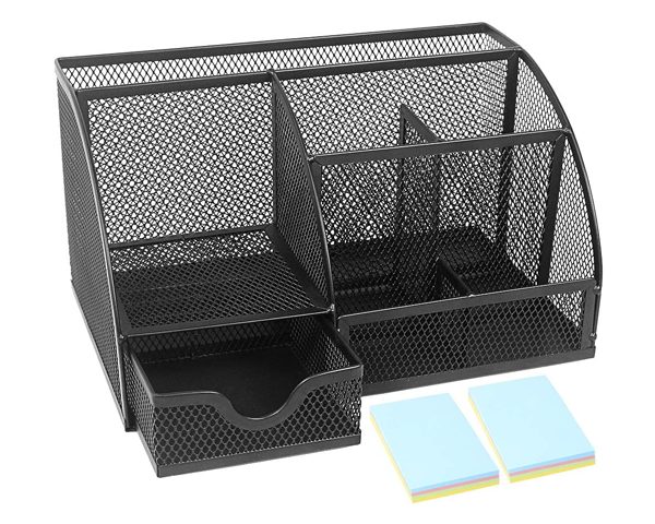 ORGANISEUR DE BUREAU EN METAL HY1004 NOIR