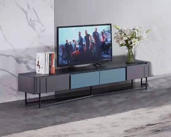TABLE TV T2035 NOIR/GRIS/VERT 133x73x29