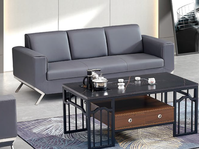 SALON DE BUREAU 5 PLACES PU KS-2004 NOIR 1050-2050*850*830