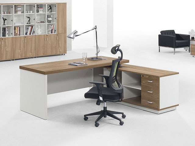 BUREAU DIRECTION 18D2002R 2000*1800*760 MELAMINE TP-904 MARRON+GREY