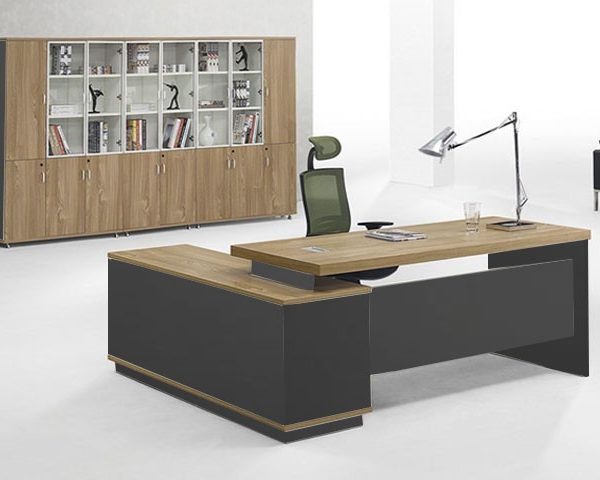 BUREAU DIRECTION 18D2002R 2000*1800*760 MELAMINE TP-904 MARRON+GREY