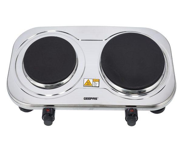 PLAQUE CUISSON 2 FEUX ELECTRIC GEEPAS INOX GHP32024 48*29*6