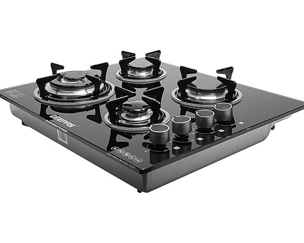 PLAQUE CUISSON ENCASTRABLE 4 FEUX A GAZ GEEPAS GK4410 NOIR 60*51*95