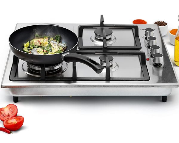 PLAQUE CUISSON ENCASTRABL 4 FEUX MIX 3/1 GEEPAS GGC31034 INOX 13*75*5