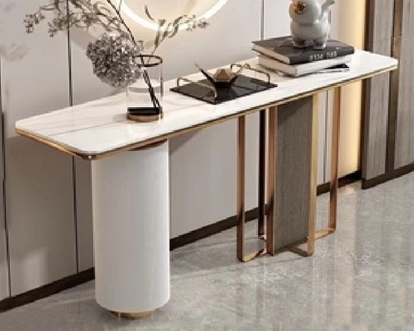 CONSOLE DE DECORATION REF C32 BEIGE DORE 1600x400x800