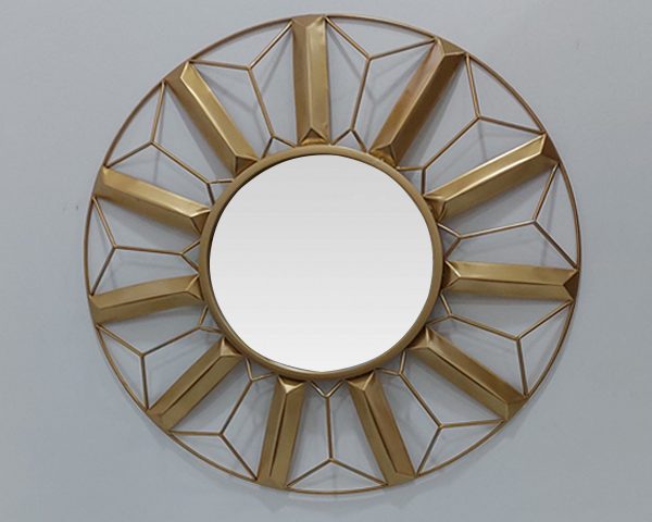 MIRROIR DE DECORATION RONDE REF M06 DORE