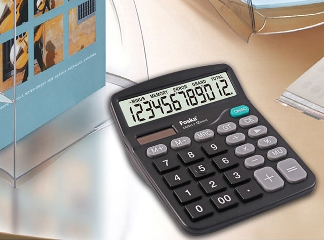 CALCULATRICE 12 CHIFFRES GM FOSKA CA3312-6 SOLAIRE