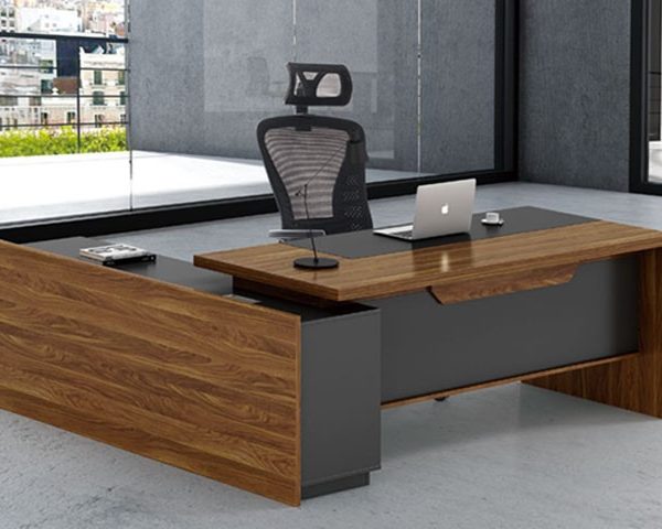 BUREAU DIRECTION KM-109 R 2000*950*760 MELAMINE TP-904 MARRON+GREY