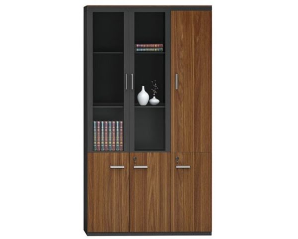MEUBLE DE RGMT HAUT 3P SEMI VITR KB-606-3L 1200*400*2000 TP-904 MAR+G