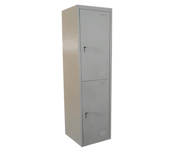 ARMOIRE METAL VESTIAIRE 2 PORTES KD-042-2 GRIS 1850*380*450 TOLE 0.7