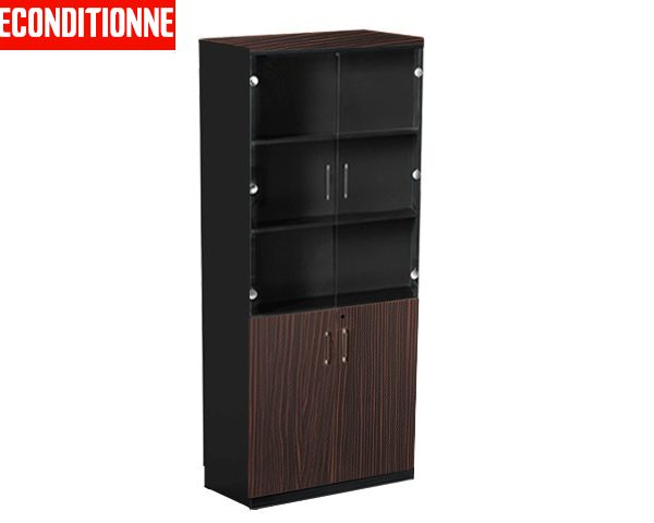 MEUBLE DE RGMT HAUT 2P S/V CK102 800*400*2000 ROSEWOOD ZEBRA NOIR REC