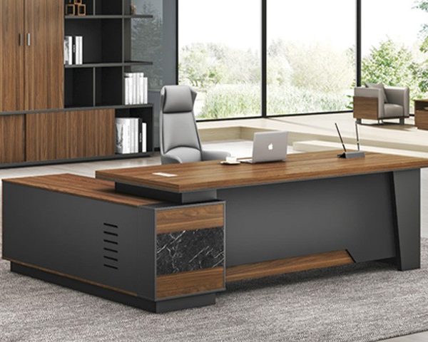 BUREAU DIRECTION KM-102 R 2000*950*760 MELAMINE TP-904 MARRON+GREY