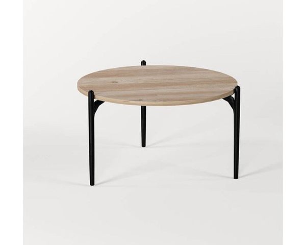 TABLE DE COIN ROSETT 510X510X40 COULEUR MARRON BEIGE