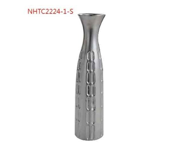 VASE DE DECORATION REF 2224-1-S COULEUR ARGENT