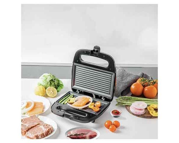 SANDWICH MAKER GEEPAS GGM6001 NOIR SILVER