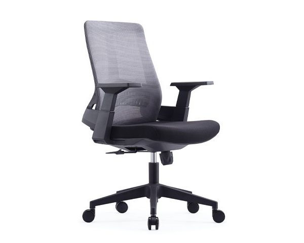 FAUTEUIL SECRETAIRE EN MAILLE 651BB NOIR