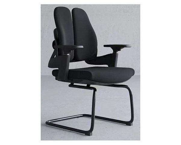 FAUTEUIL VISITEUR EN TISSU 683CB-D NOIR