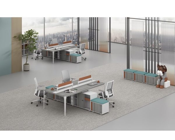 STATION DE TRAVAIL 4 PLACES MGC05-2420 2400*2000*1050 P23+White