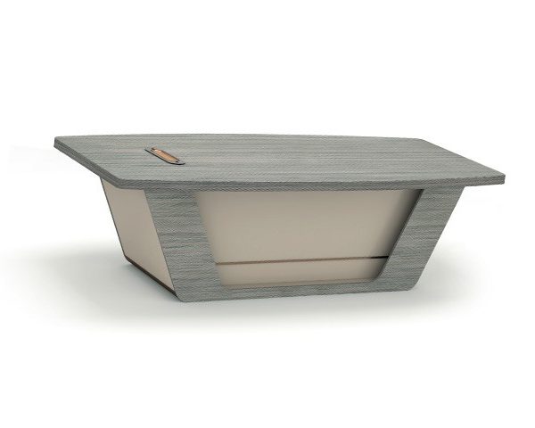 TABLE DE REUNION MCD01-2412 2400*1200*750 MARRON BEIGE 8-10 PLACES