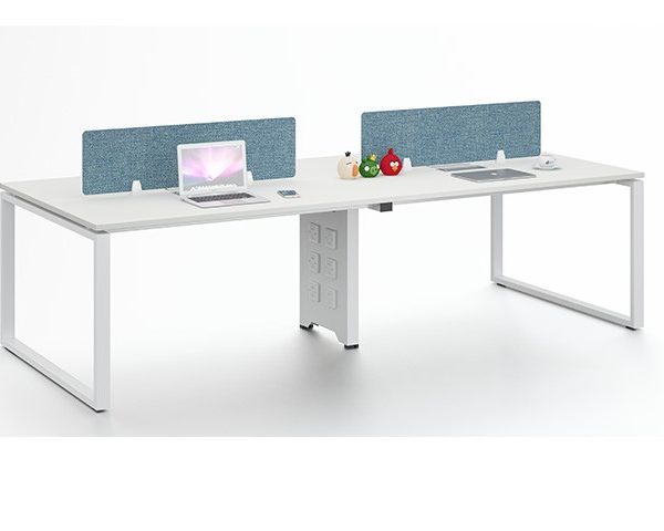 STATION DE TRAVAIL 4 PLACES DG05-D0524KW 2400*1200*750 CLR DB01 BLANC