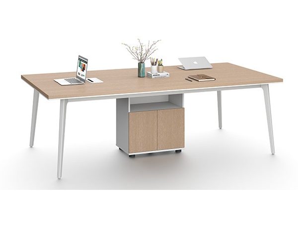 TABLE DE REUNION DG21-C0124 2400*1200*750 DB28 TECH ANG SKIN BL 8-10P