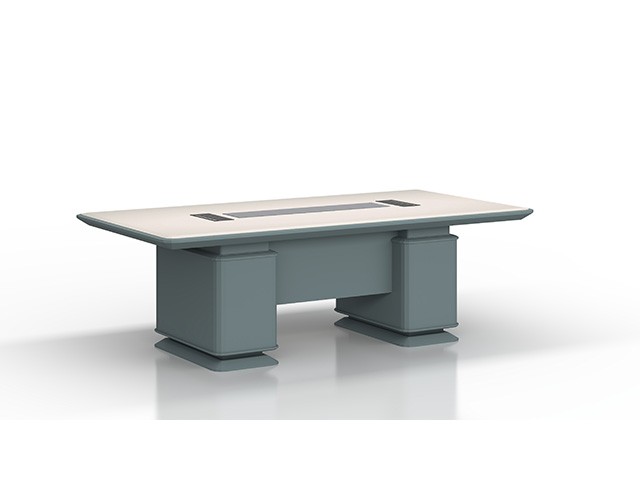 TABLE DE REUNION GXK-01C36 2400*120*760 DC15 SKY GREEN+DC16 GREY 8-10