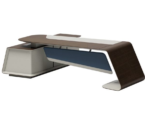 BUREAU PRESIDENT EMUC-01D28-1 (R) 2800*2000x760 CLR WALNUT
