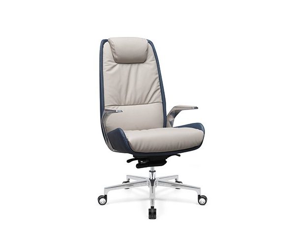 FAUTEUIL DOSSIER HAUT PU DT-8529-A 780*730*12 CLR CREME BLEU