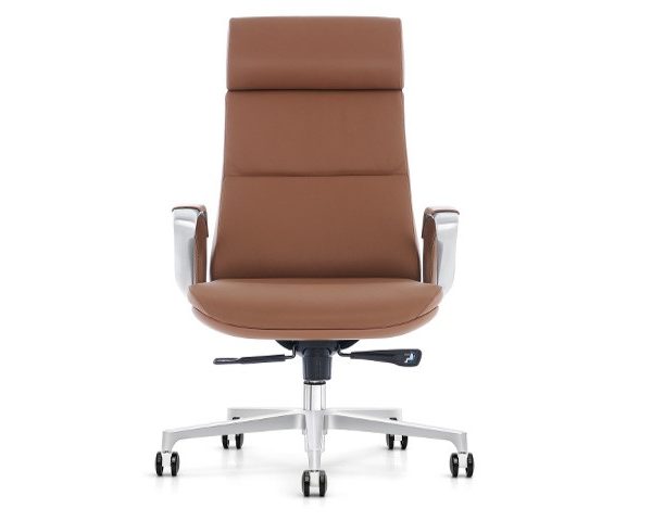FAUTEUIL PRESIDENT PU YS1812A GX005 ORANGE+YS019 MARRON FONC 91*54*40