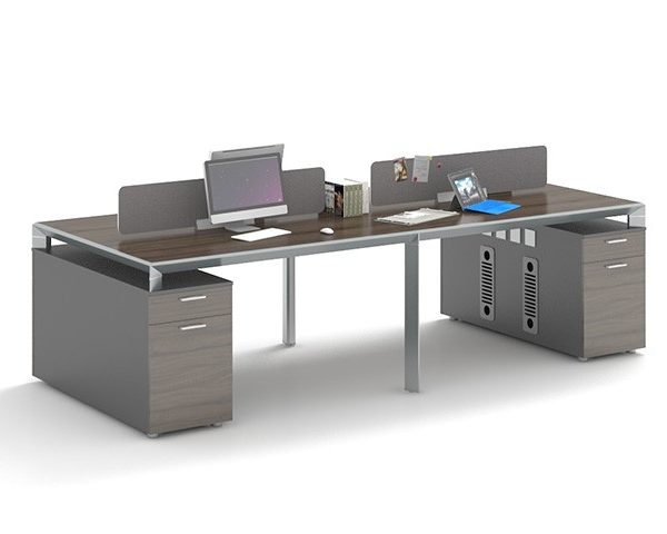 STATION DE TRAVAIL 4 PLAC BG-D1424 2362*1200*1050 CLR WALNUT