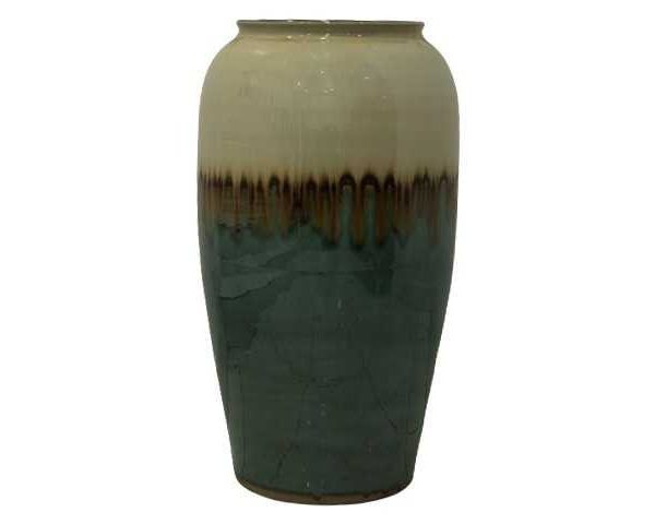 VASE DE DECORATION CB051ABC PM C COULEUR VERT/MARRON/BEIGE