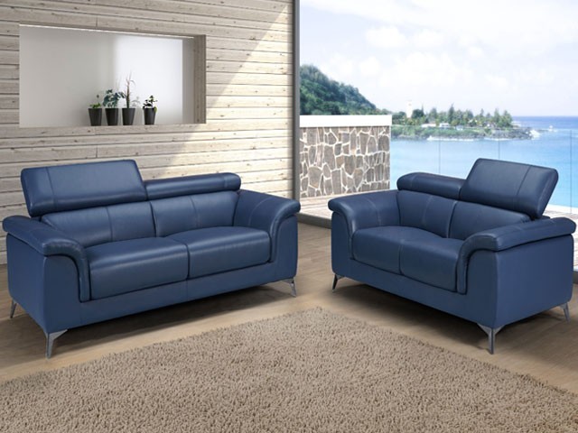 SALON CUIR 6 PLACES SX-9041 COULEUR #538 MARRON