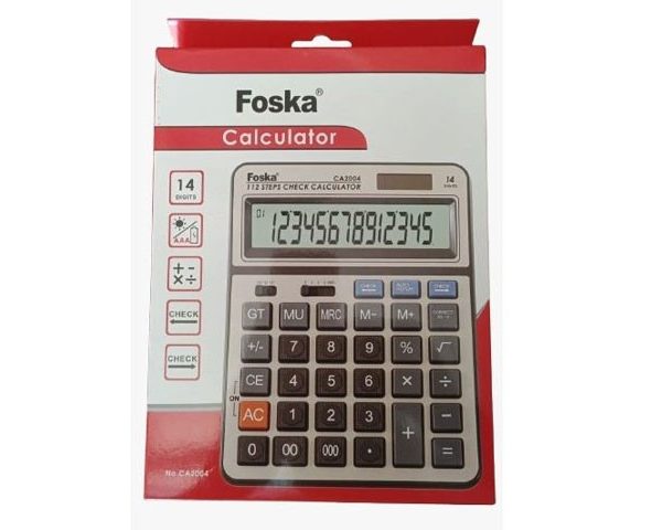 CALCULATRICE 14 CHIFFRES GM FOSKA CA2004 SOLAIRE