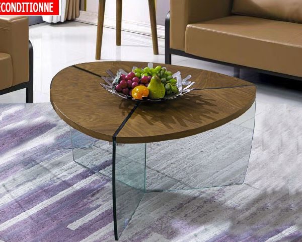 TABLE BASSE CT933 MARRON 800x800x410 RECONDITIONNEE