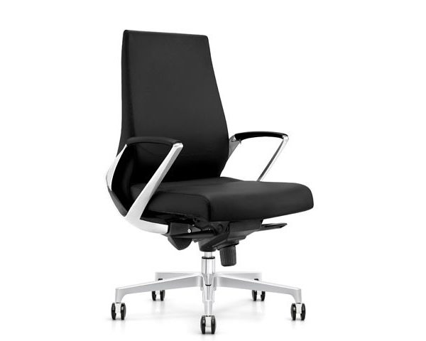 FAUTEUIL DOSSIER BAS PU YS1517B C4 NOIR