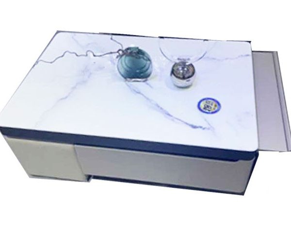 TABLE BASSE EN MARBRE REF 417 1400*700 COULEUR MARRON/BEIGE/BLANC