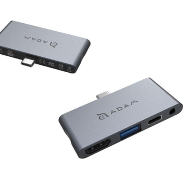 Hub USB-C 4-en-1 i4 pour iPad avec USB-C AAPADHUBI4GY GRIS