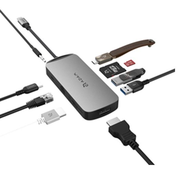 Hub USB-C 10 Ports 8K X DP AAPADHUBXDPGY GRIS