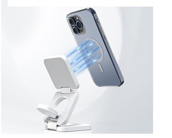 STATION DE CHARGE PLIABLE Sans Fil 3-en-1 AACADMAGZOGWH BLANC