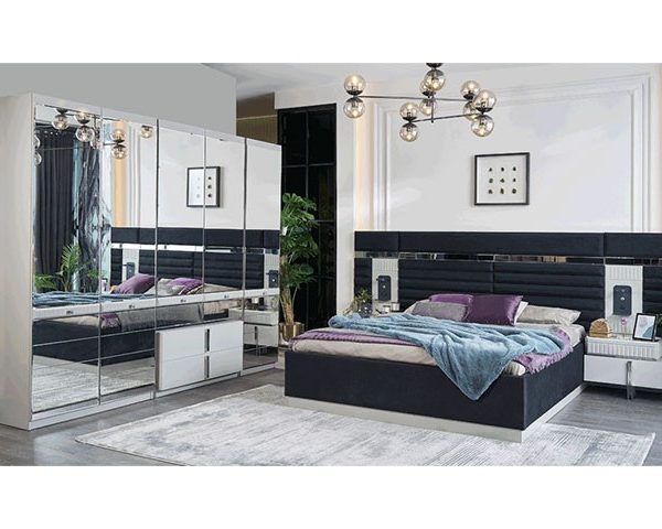 CHAMBRE A COUCHER 180X200 COMPLETE LAGOS PORTES BATTANTES