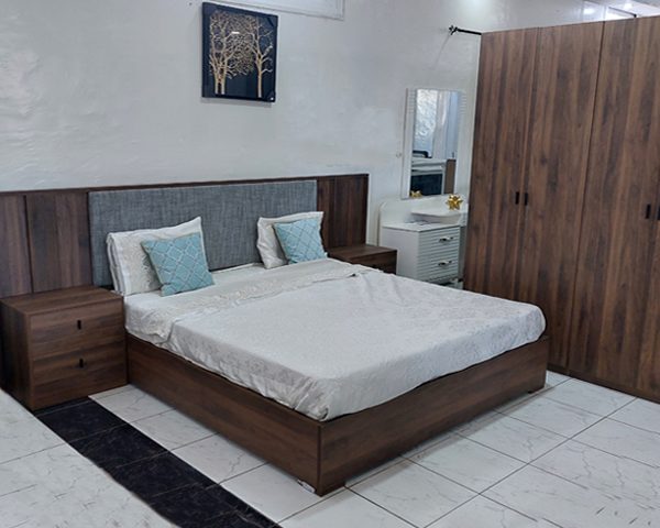 CHAMBRE A COUCHER 180X200 REF 0112 PORTES BATTANTES DARK WALNU 3106